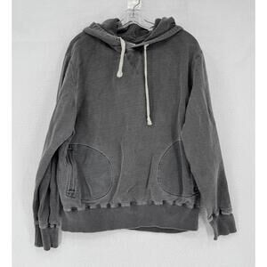 Todd Snyder Mens Dark Gray Cotton Heavyweight Drawstring Hoodie Sweatshirt Sz XL